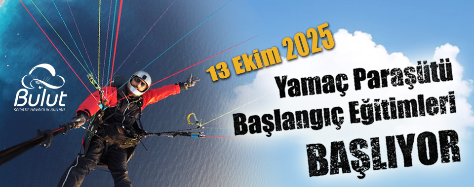 Yamaçparaşütü Başlangıç Eğitimleri Başlıyor